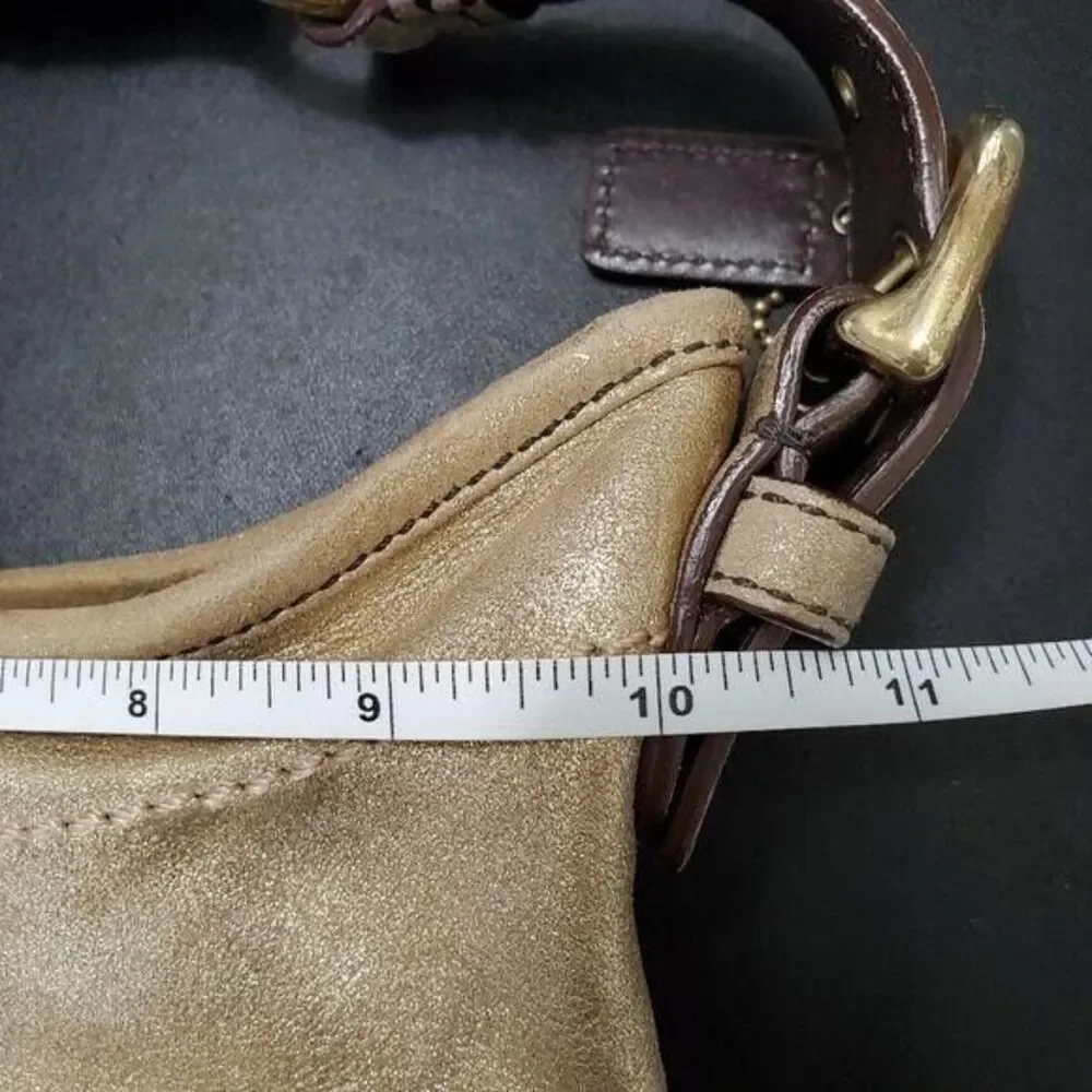 Coach Leather Limited Edition Soho Metallic Gold Shoulder Bag